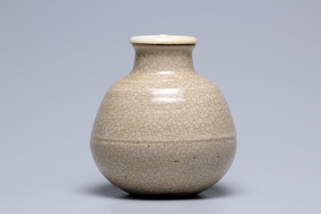 山口錠鉄　黄瀬戸　茶入　共箱　茶入れ　古美術品　骨董品　【正一古美術】