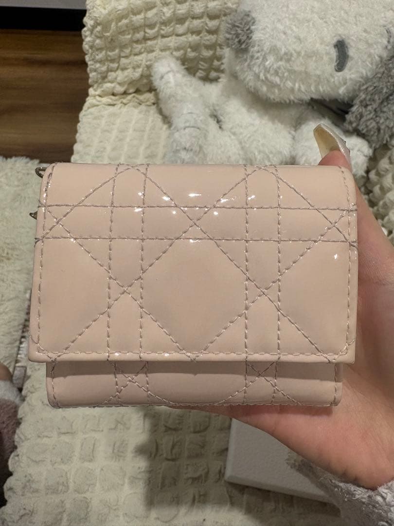 DIOR レディディオール ロータスウォレット パウダーピンク