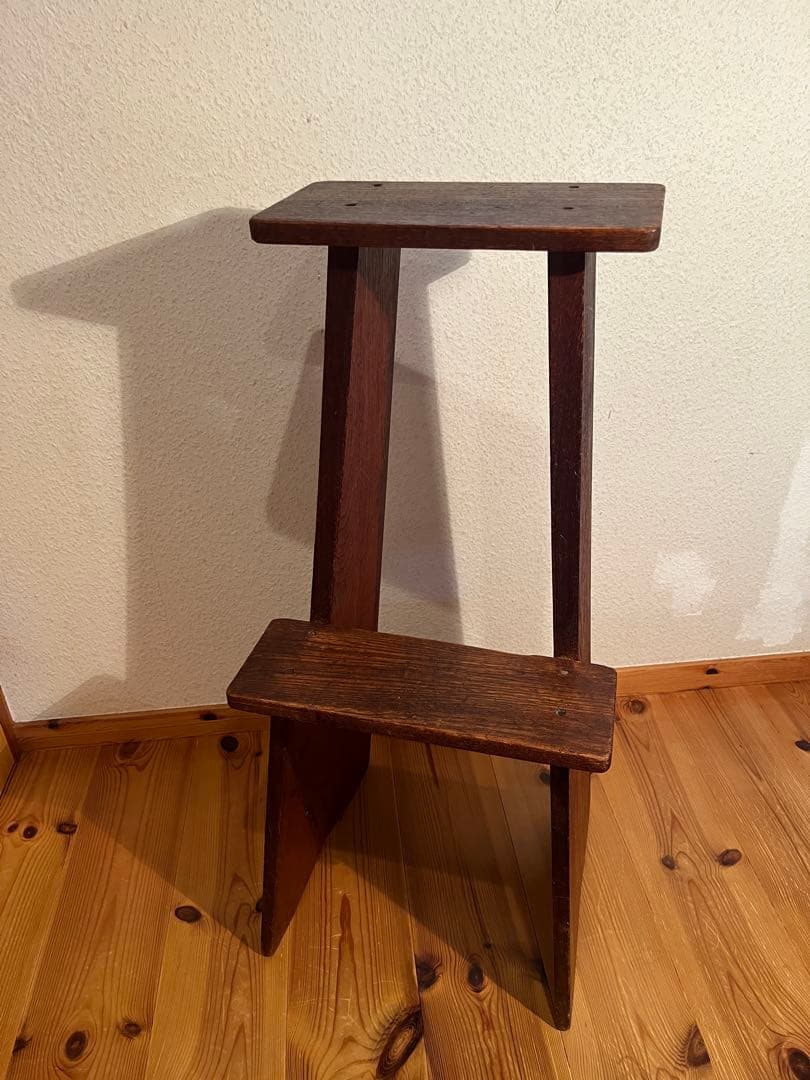 アンティーク　昭和レトロ　ヴィンテージ 木製　踏み台　ステップ　ラダー