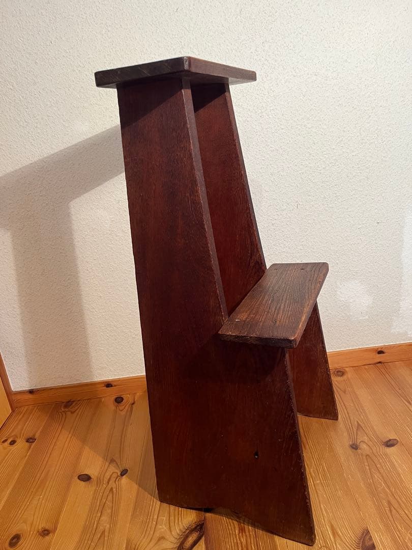 アンティーク　昭和レトロ　ヴィンテージ 木製　踏み台　ステップ　ラダー