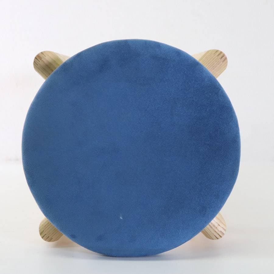 2脚同梱 匠工芸 マッシュルームスツール Lサイズ ウレタンクリア/青+黒/青