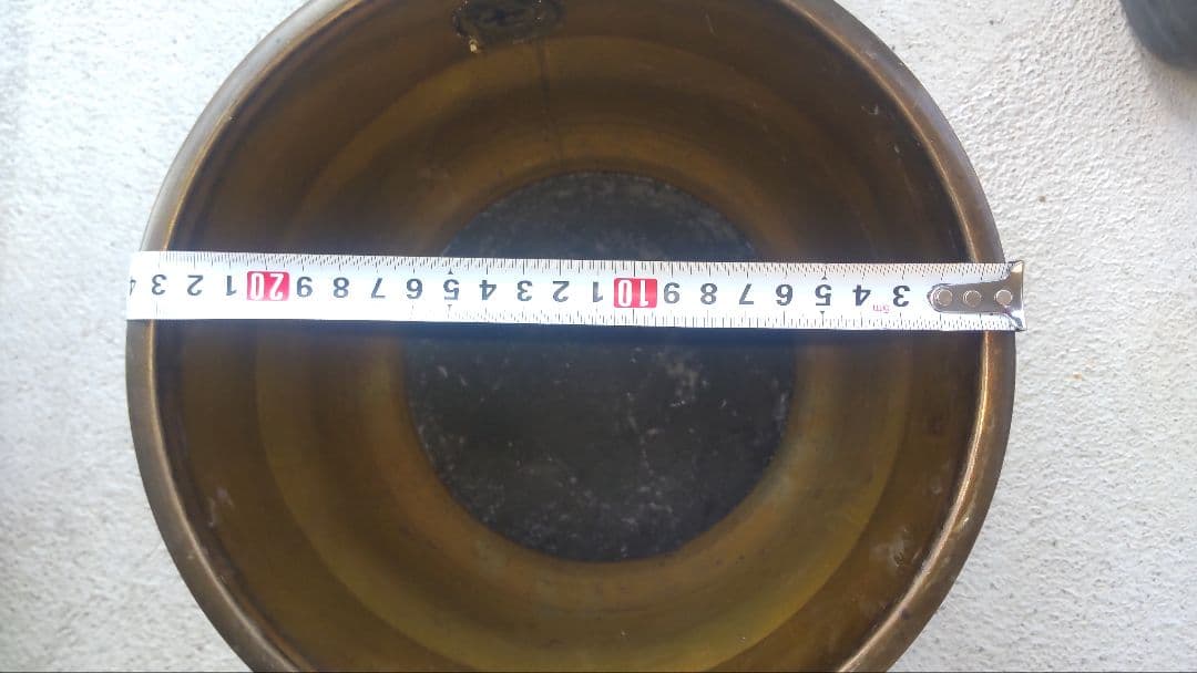 再生インテリア／ブロンズ火鉢／トングとポーカー付き。