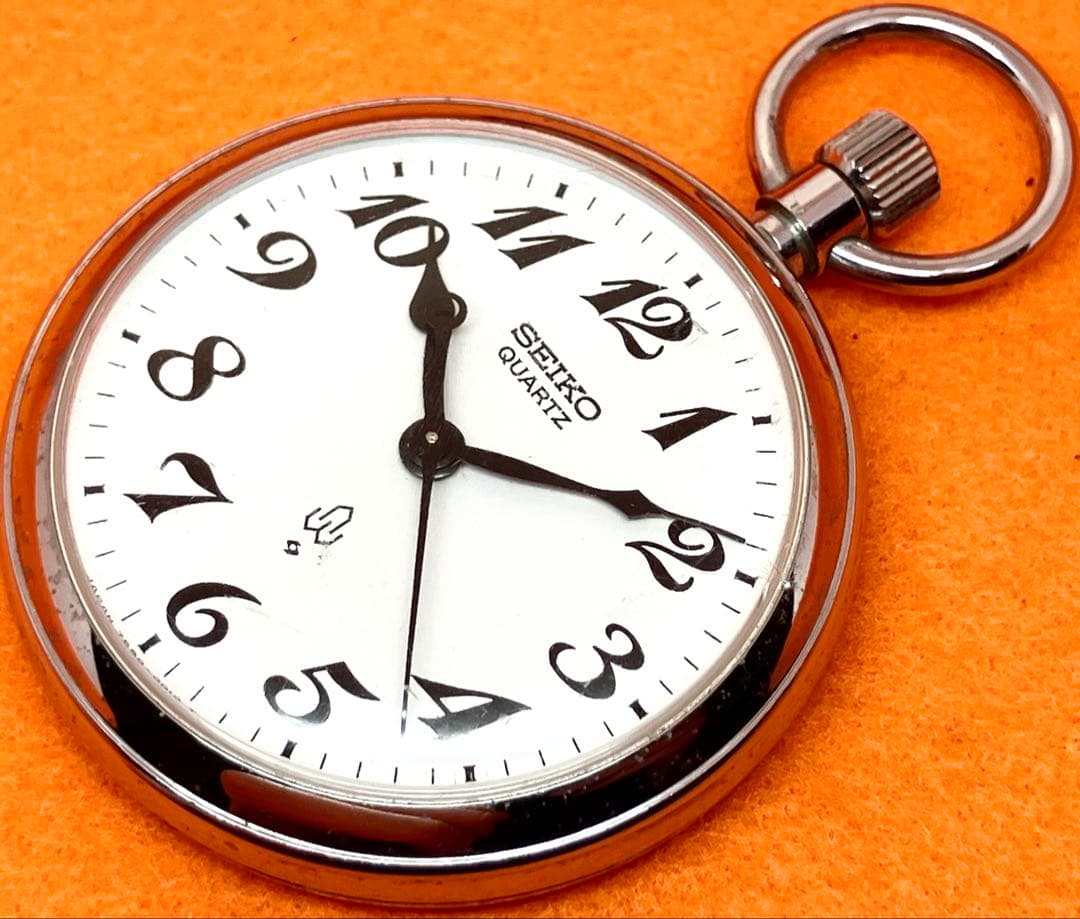ビンテージ　セイコー　SEIKO QZ 懐中時計 1979年製造　鉄道