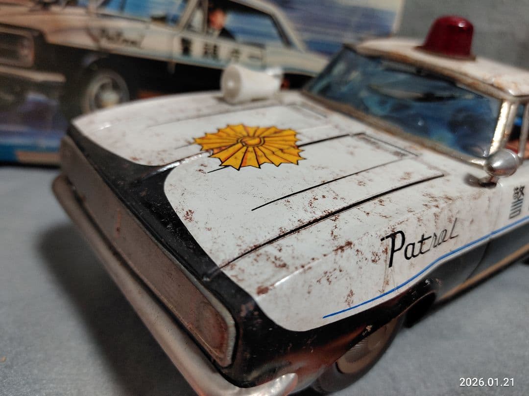 昭和レトロ1960年代 マスダヤ パプパプサイレン警視庁パトロールカー ブリキ