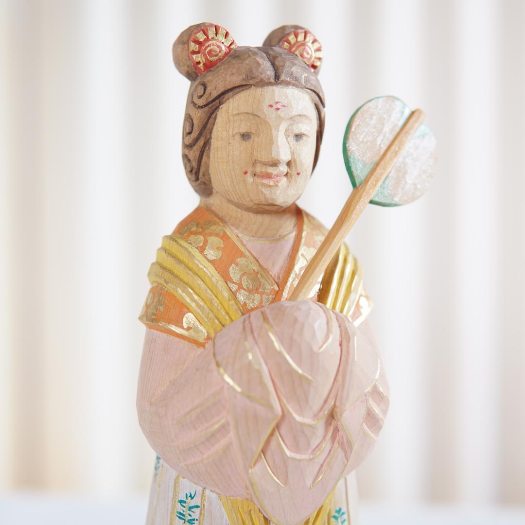 久保田唯心　木彫り像　明日香