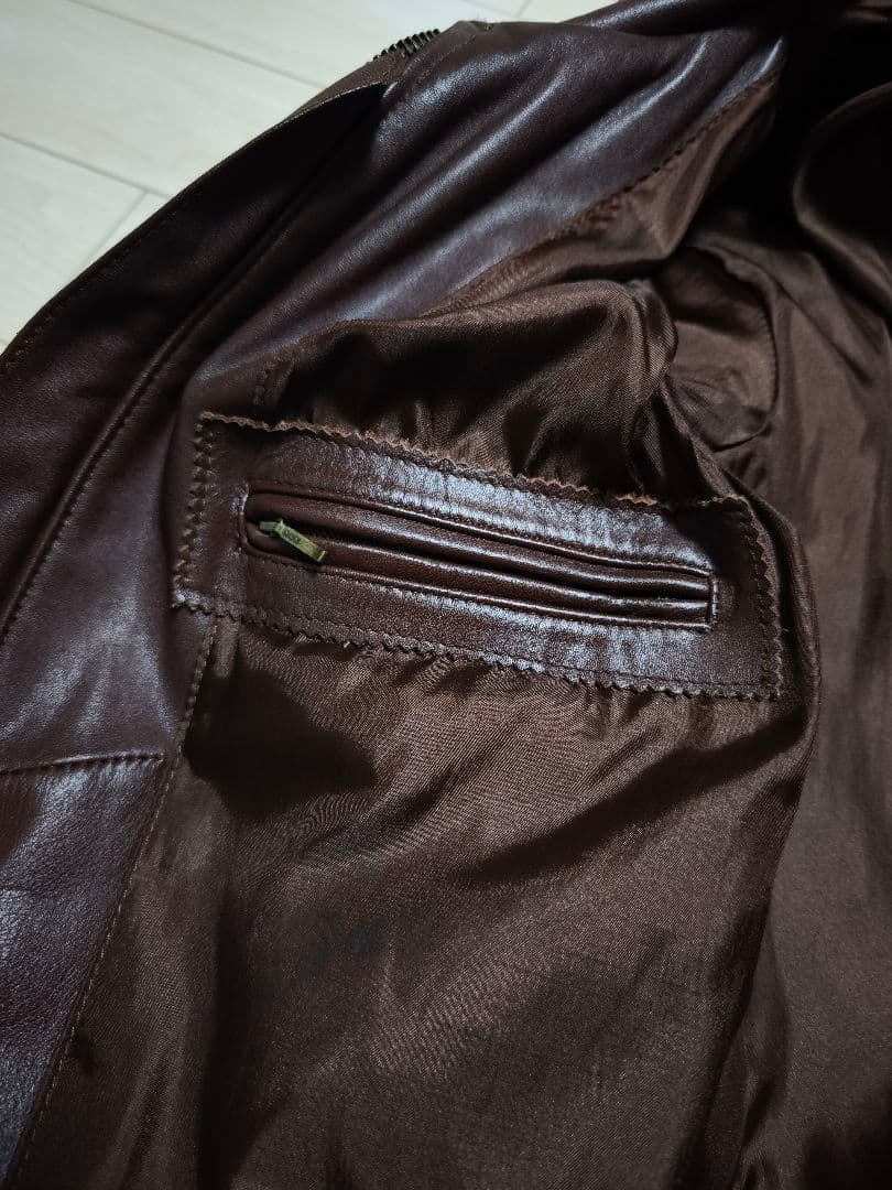 KADOYA KS LEATHER ブラウン レザージャケット L