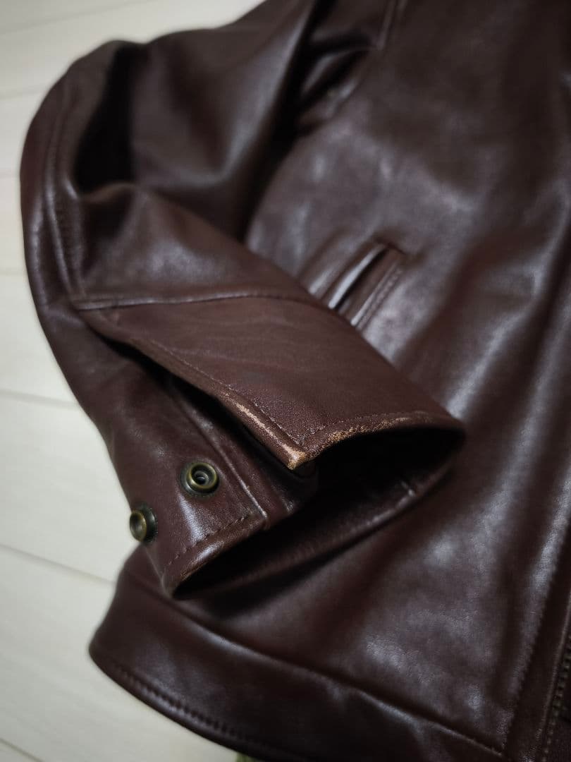 KADOYA KS LEATHER ブラウン レザージャケット L