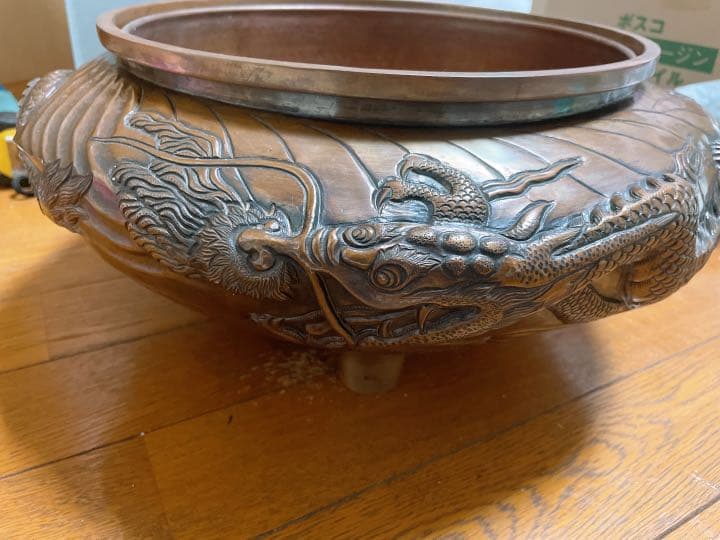 中古　香炉　線香立て　灰入れ　獅子　３つ足　仏壇　仏具