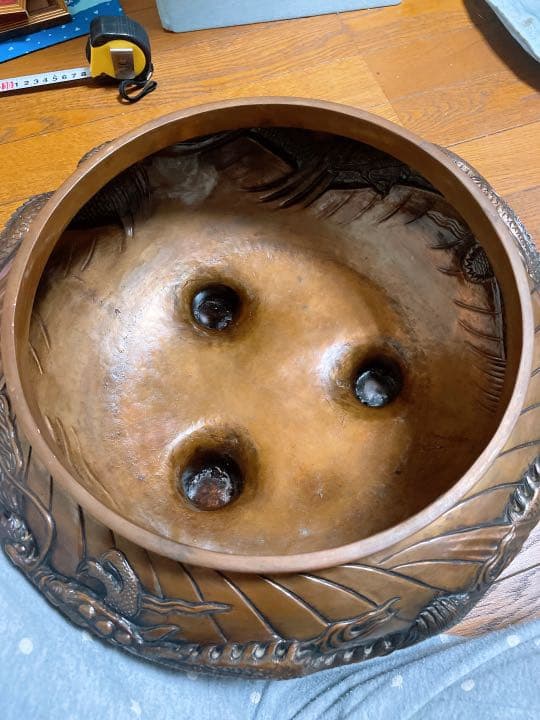 中古　香炉　線香立て　灰入れ　獅子　３つ足　仏壇　仏具