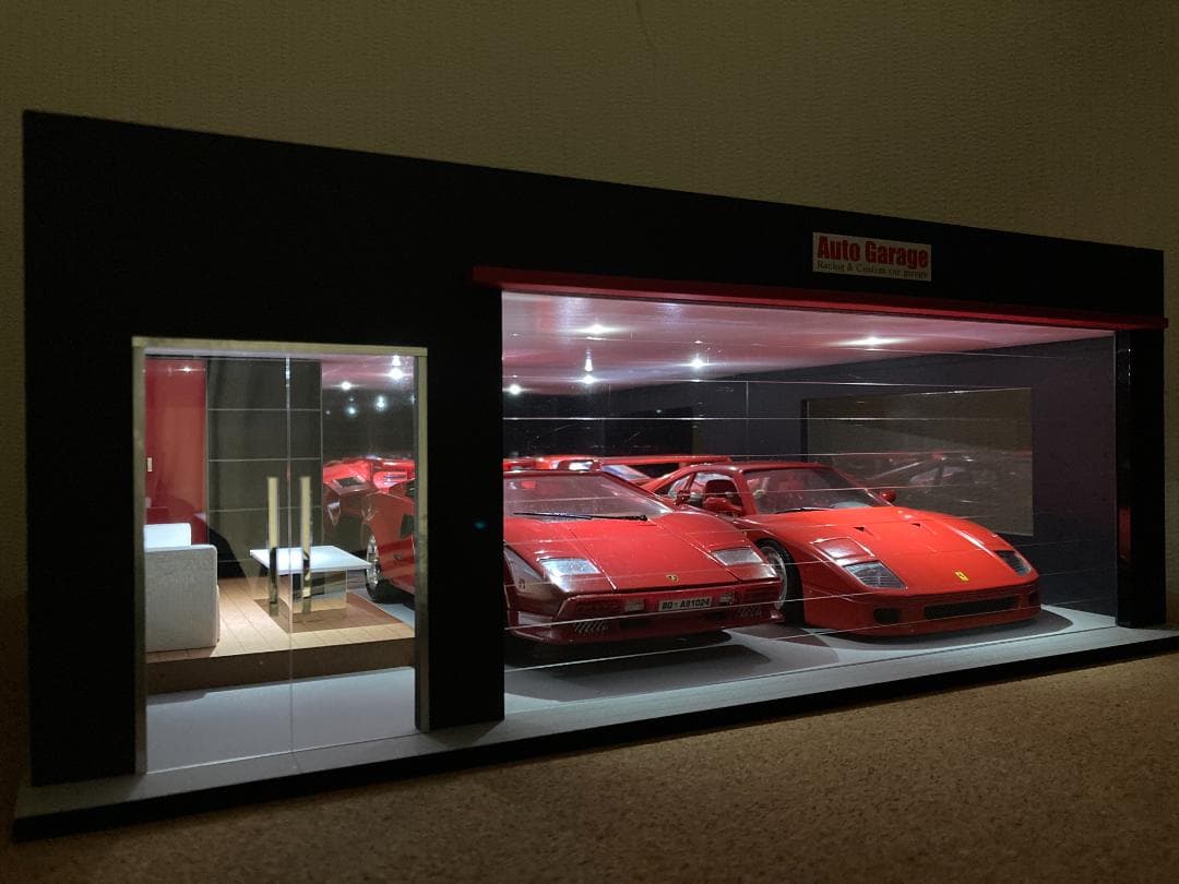 ミニカー専用ジオラマ：1/18 リビングタイプガレージⅠ／男の秘密基地ガレージ！