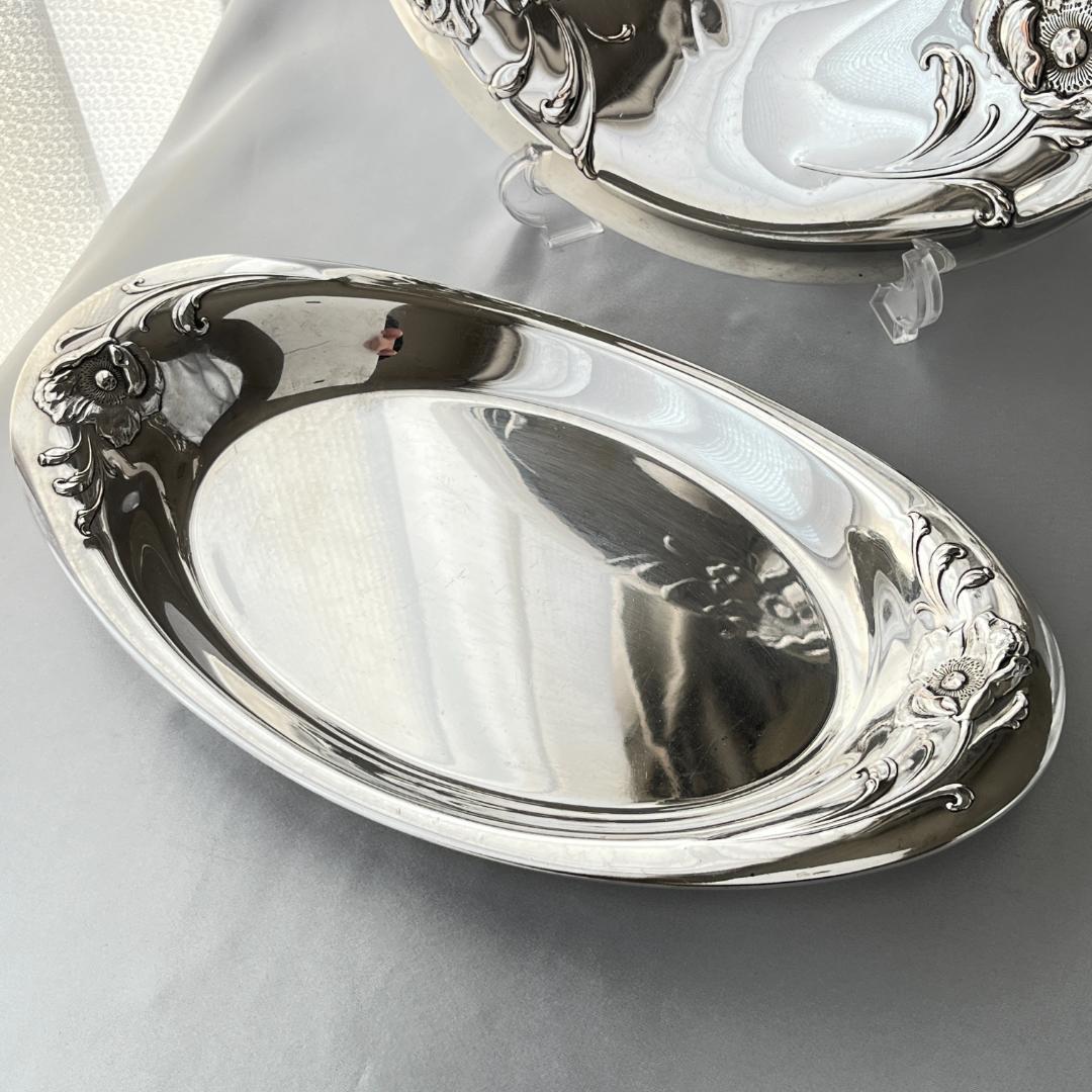 【ONEIDA】ポピーのレリーフ サンドウィッチプレート / パストリープレート