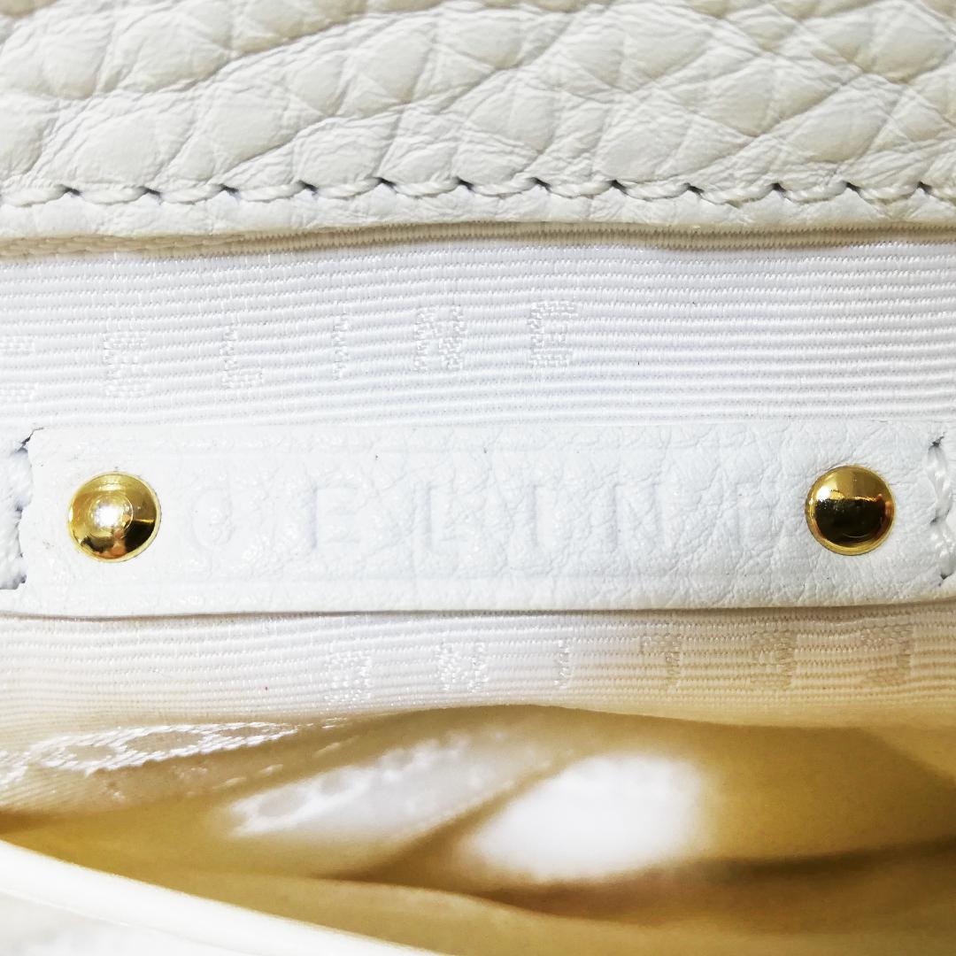 【美品】CELINE（セリーヌ） ブギーバッグ　ハンドバッグ 本革　ホワイト