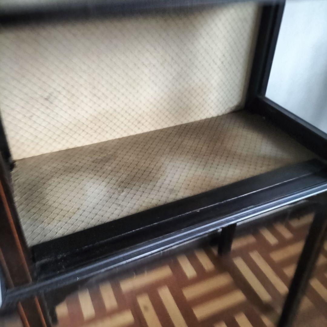 1/11 ガラス　キャビネット　アンティーク　京都 棚　ヴィンテージ　チェスト