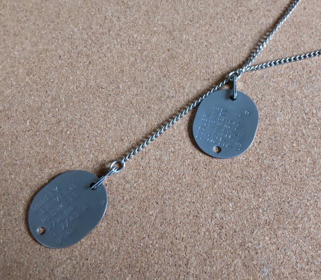 WW2 実物 実名 米海軍 ドッグタグ