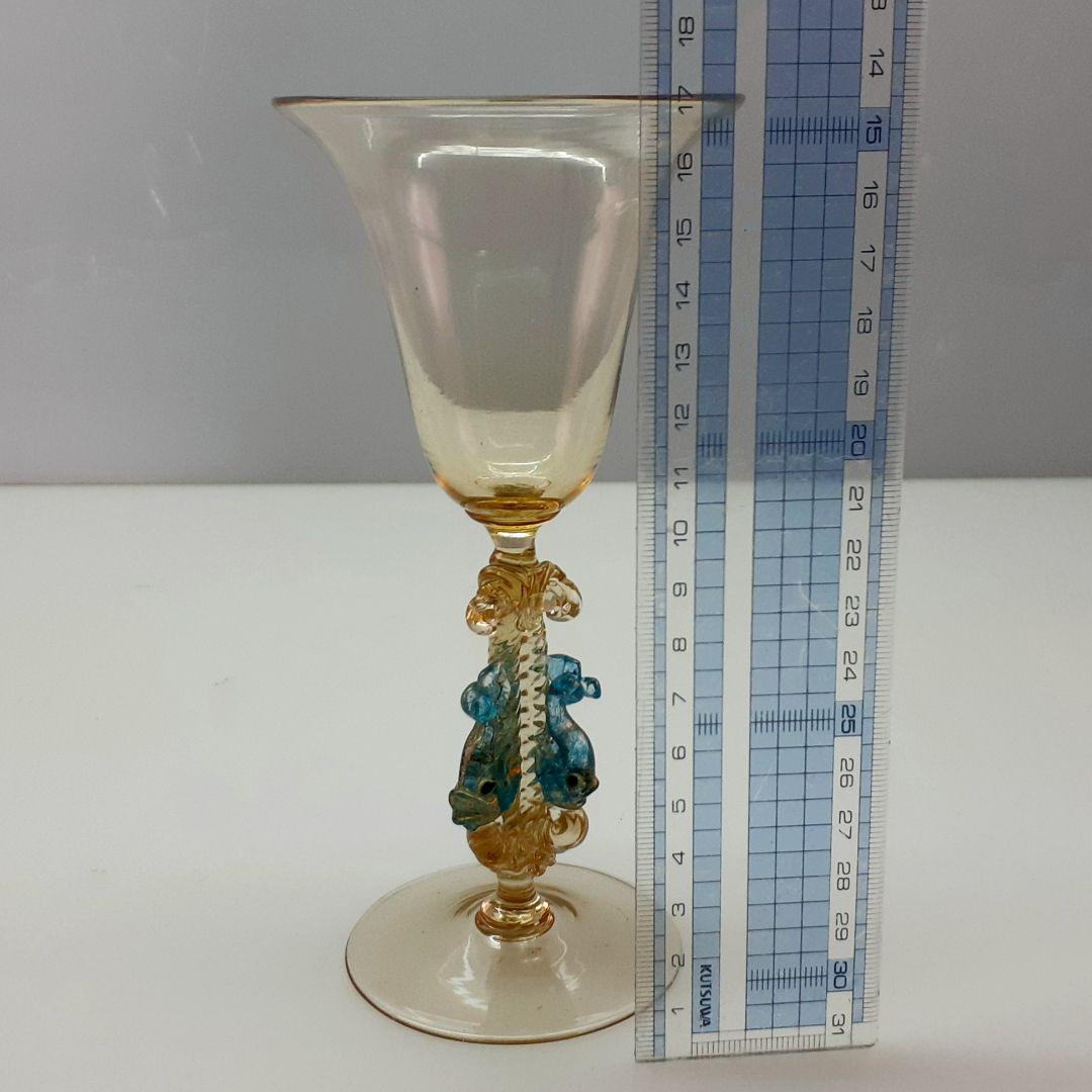MURANO ムラノ 金彩 トリプル ドルフィン グラス