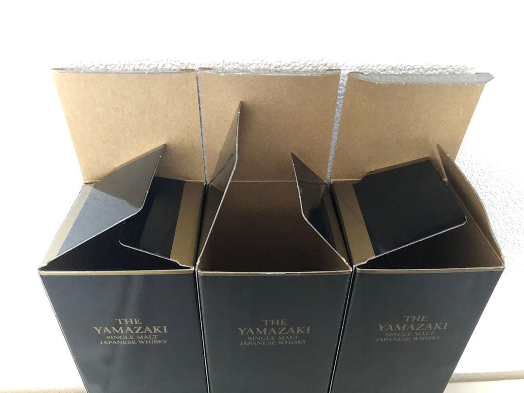 山崎 18年 ウイスキー 空瓶3本 空箱3箱
