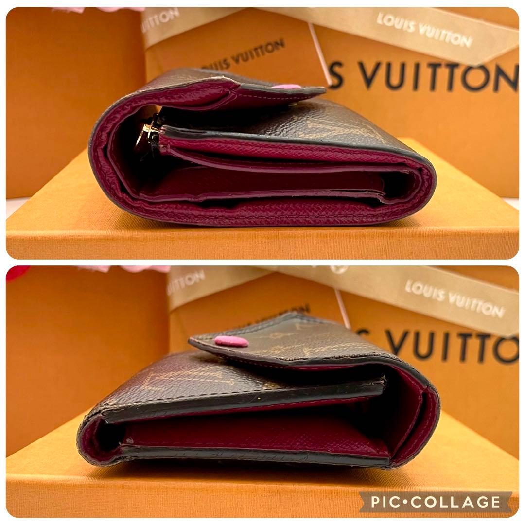 ルイヴィトン ポルトフォイユ ヴィクトリーヌ フューシャ　三つ折り財布