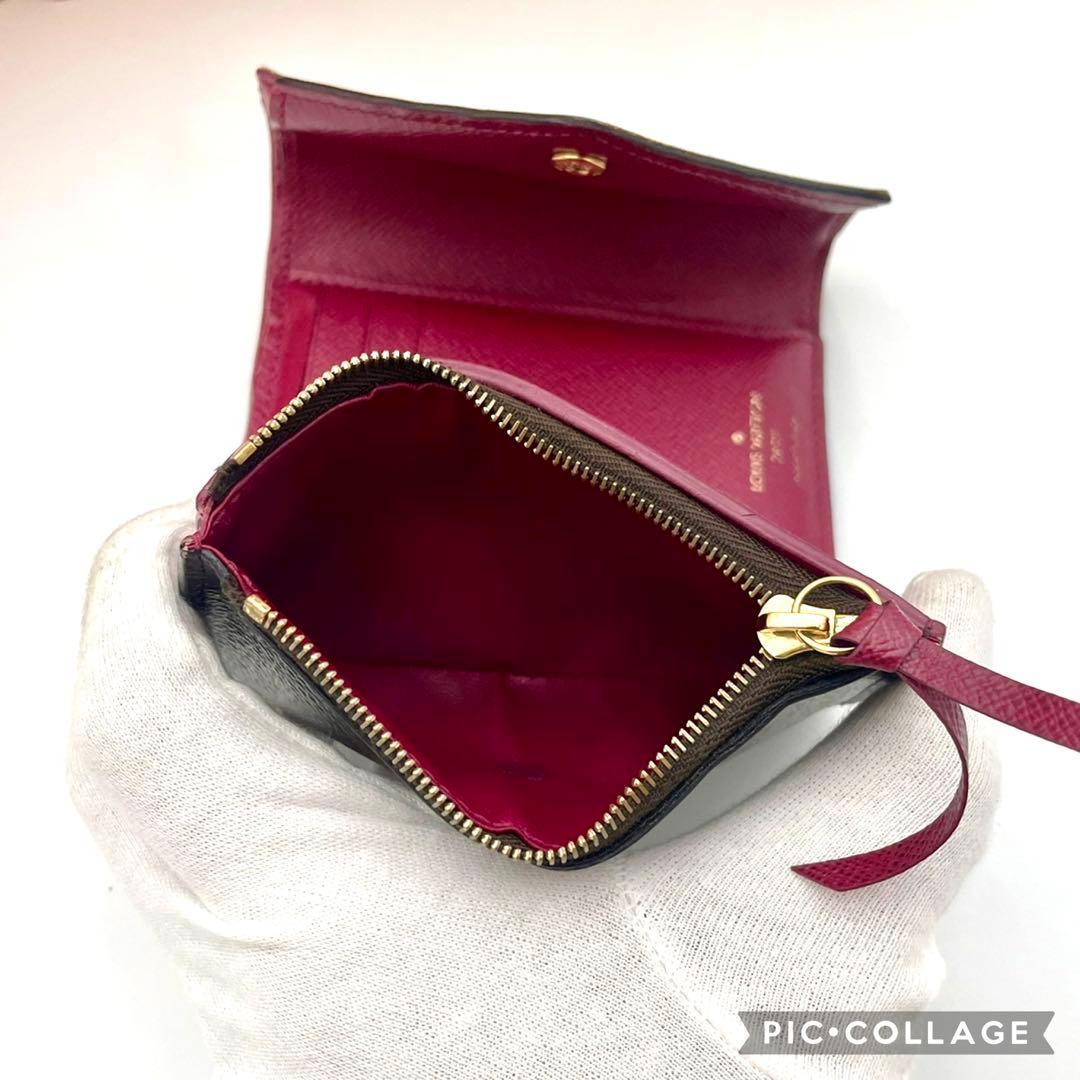 ルイヴィトン ポルトフォイユ ヴィクトリーヌ フューシャ　三つ折り財布