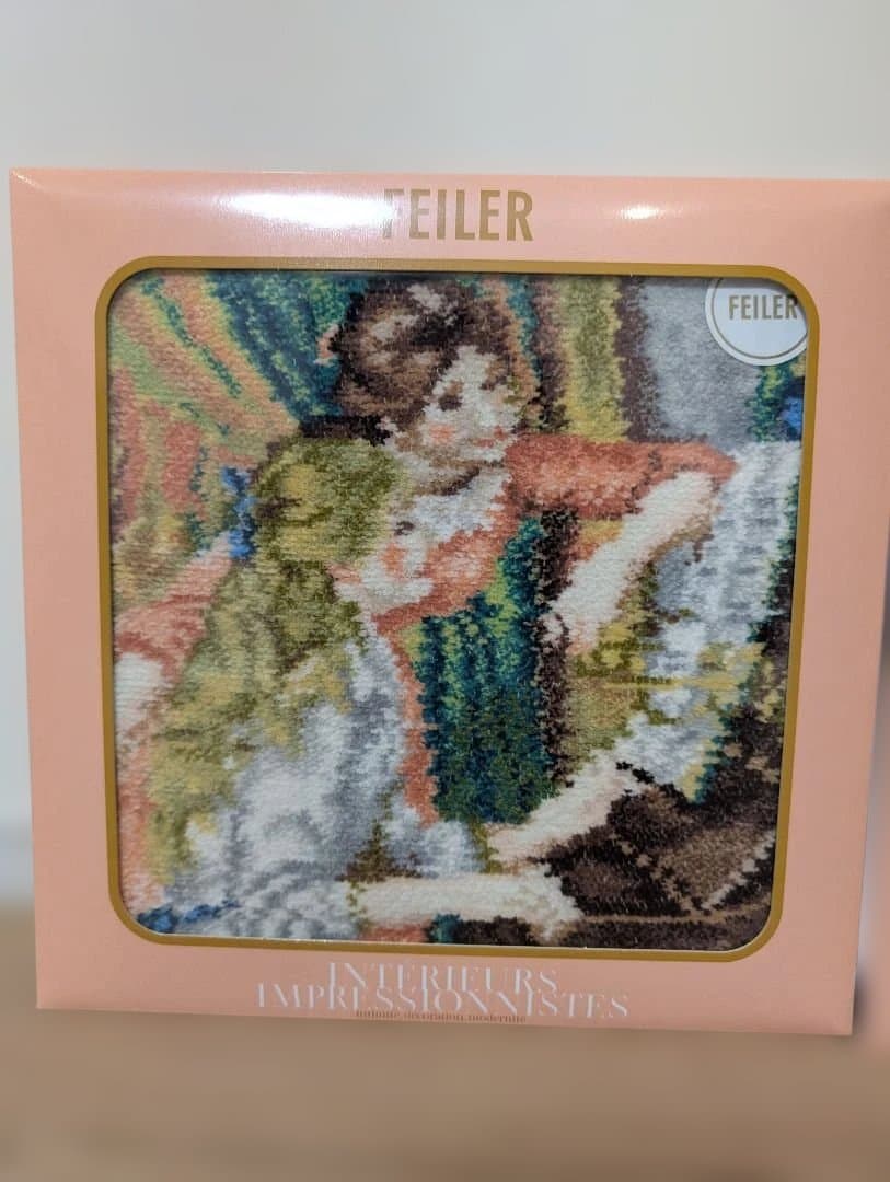 印象派ルノワール　紙袋 1点＋フェイラー　ハンカチ2枚　ピンク、ブルー　オルセー