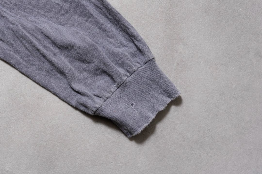 トップス ANCELLM EMBROIDERY DYED LS T-SHIRT