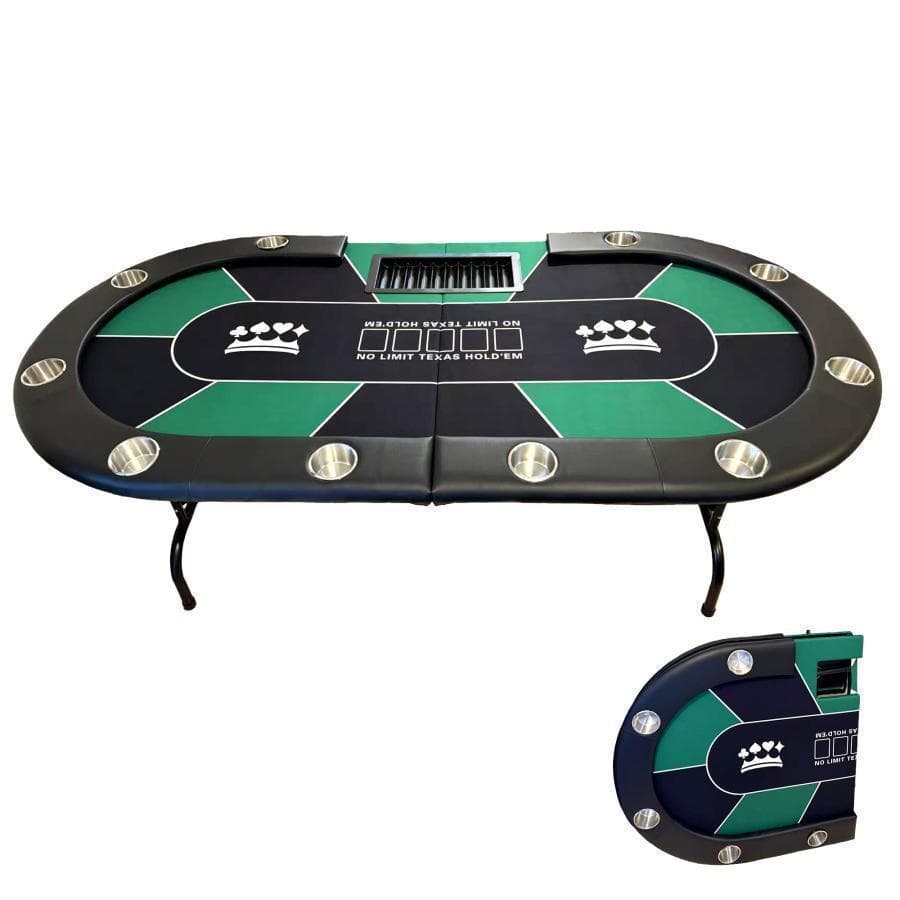 2656新品*ポーカーテーブル10人対応カジノ チップラック ドリンクホルダー