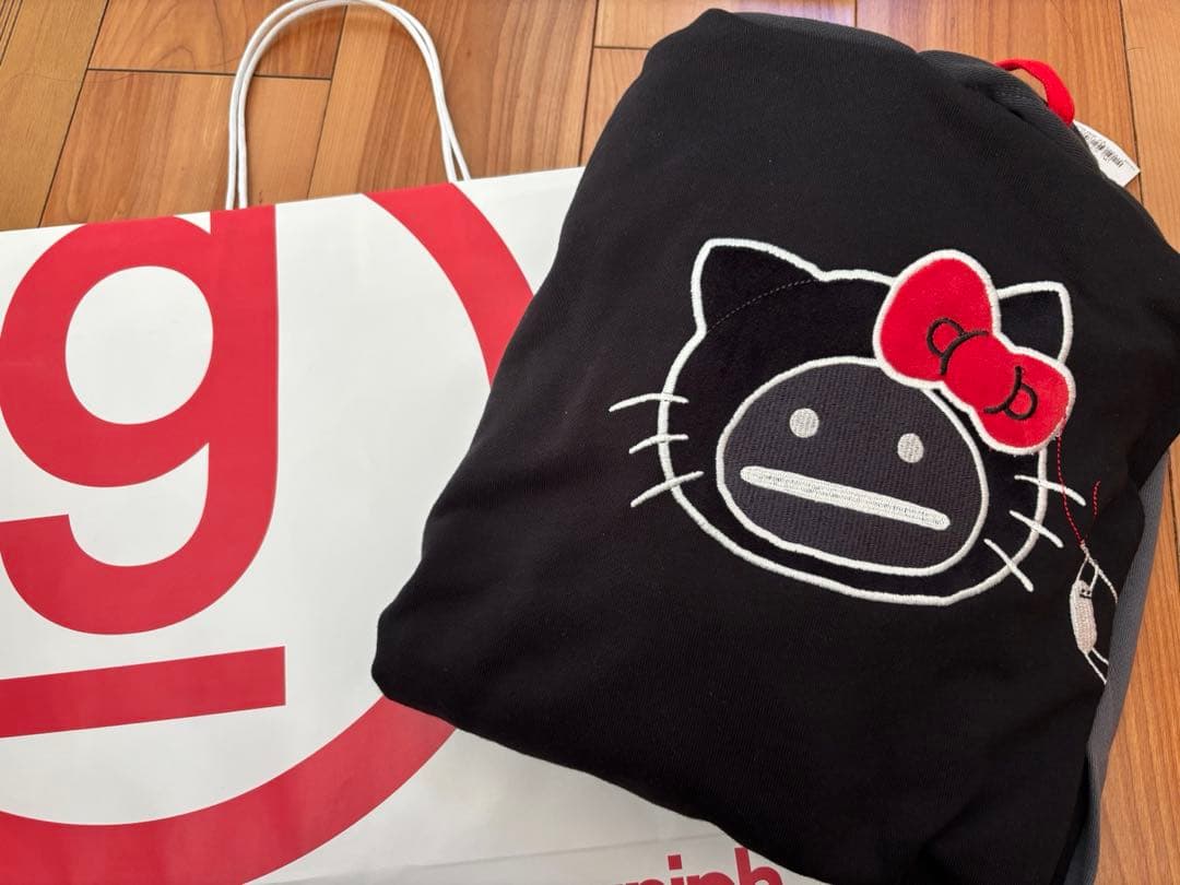 HELLO SHADOW フェイス｜裏毛ビッグシルエットパーカー　L