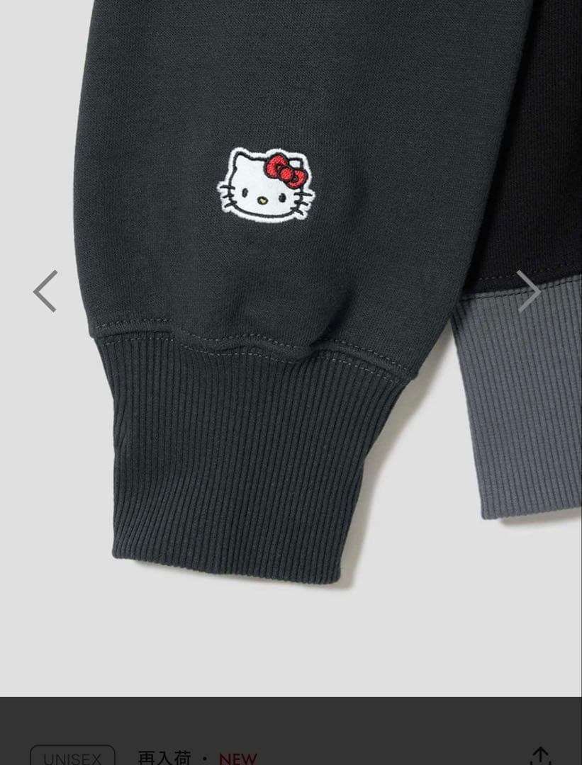 HELLO SHADOW フェイス｜裏毛ビッグシルエットパーカー　L