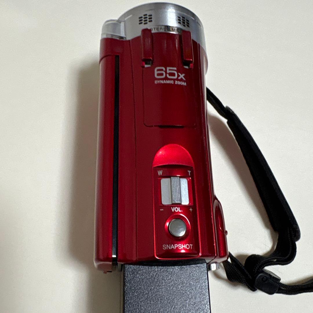 JVC Everio FULL HD ビデオカメラ レッド