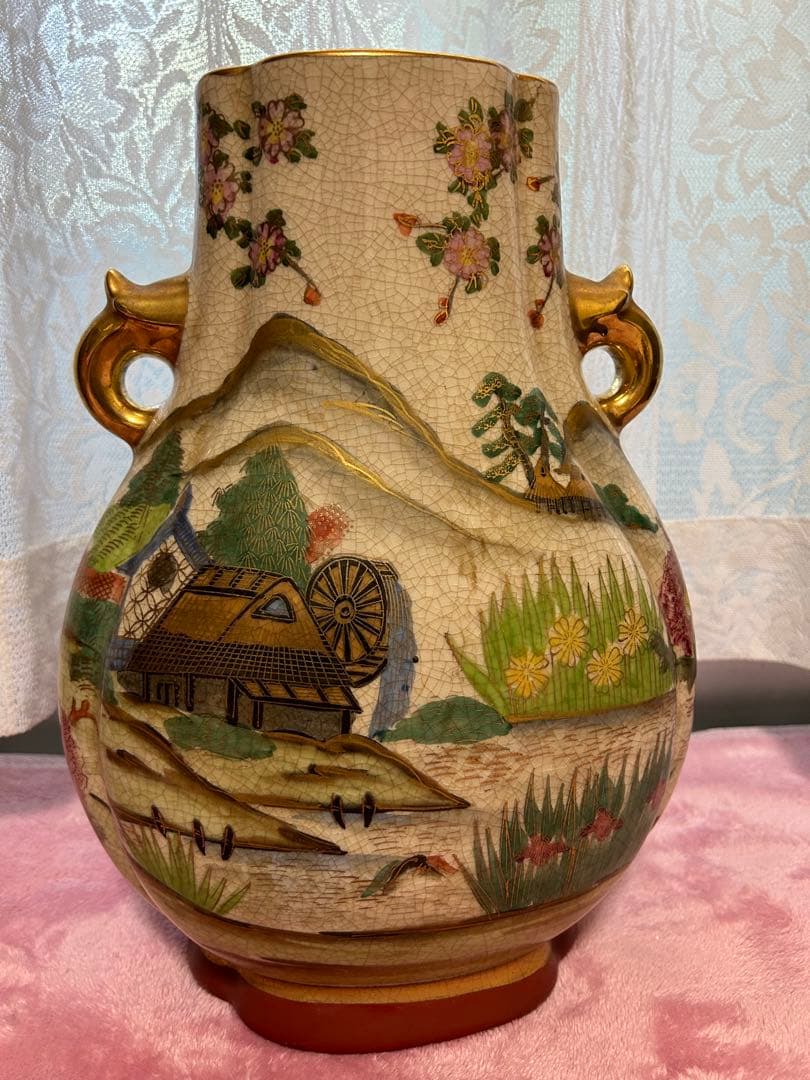 薩摩焼　丸十字紋入(骨董品)