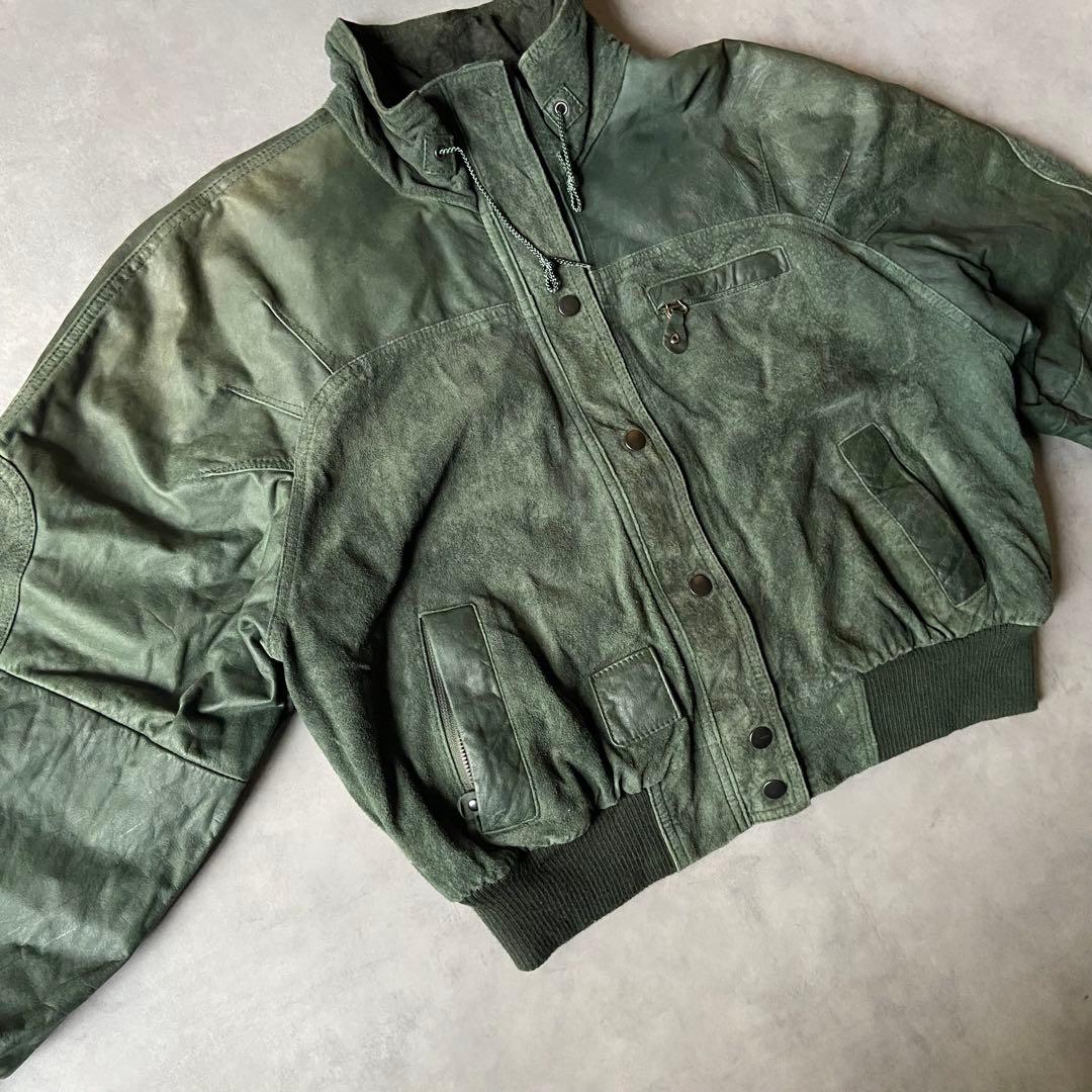 ジャケット・アウター 80s east west real leather jacket BQ43