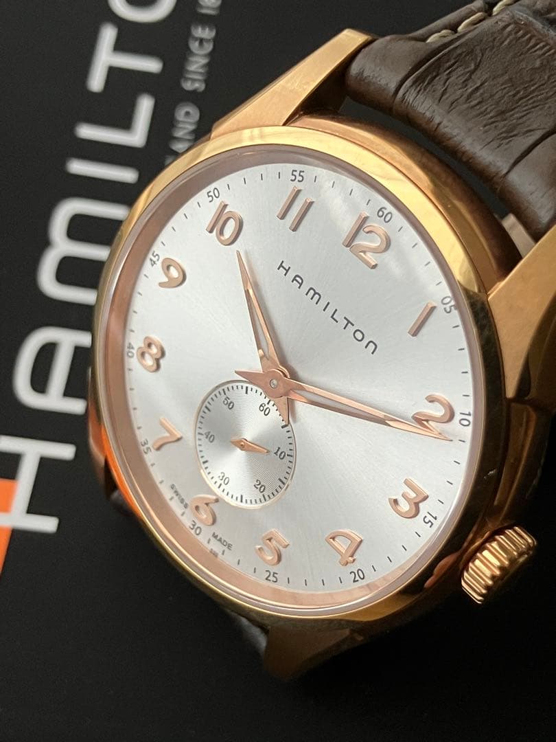 ハミルトン 腕時計 ジャズマスターシンライン　プチセコンド　ピンクゴールド
