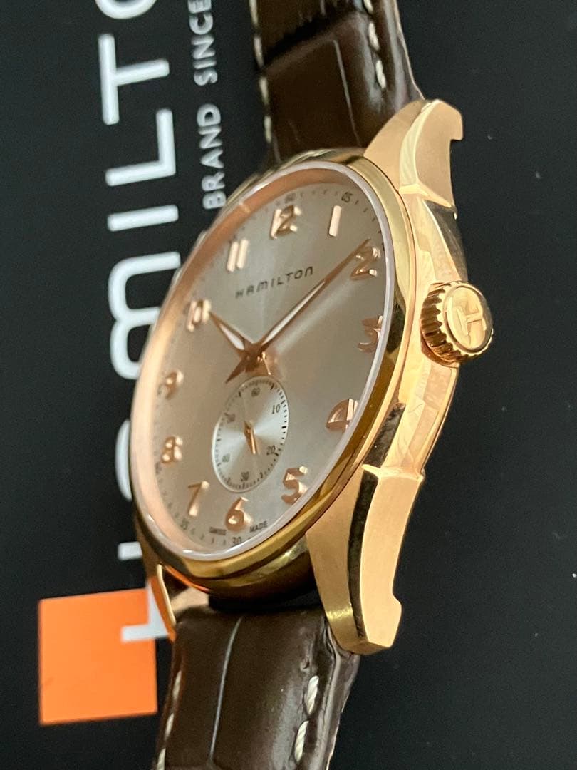 ハミルトン 腕時計 ジャズマスターシンライン　プチセコンド　ピンクゴールド