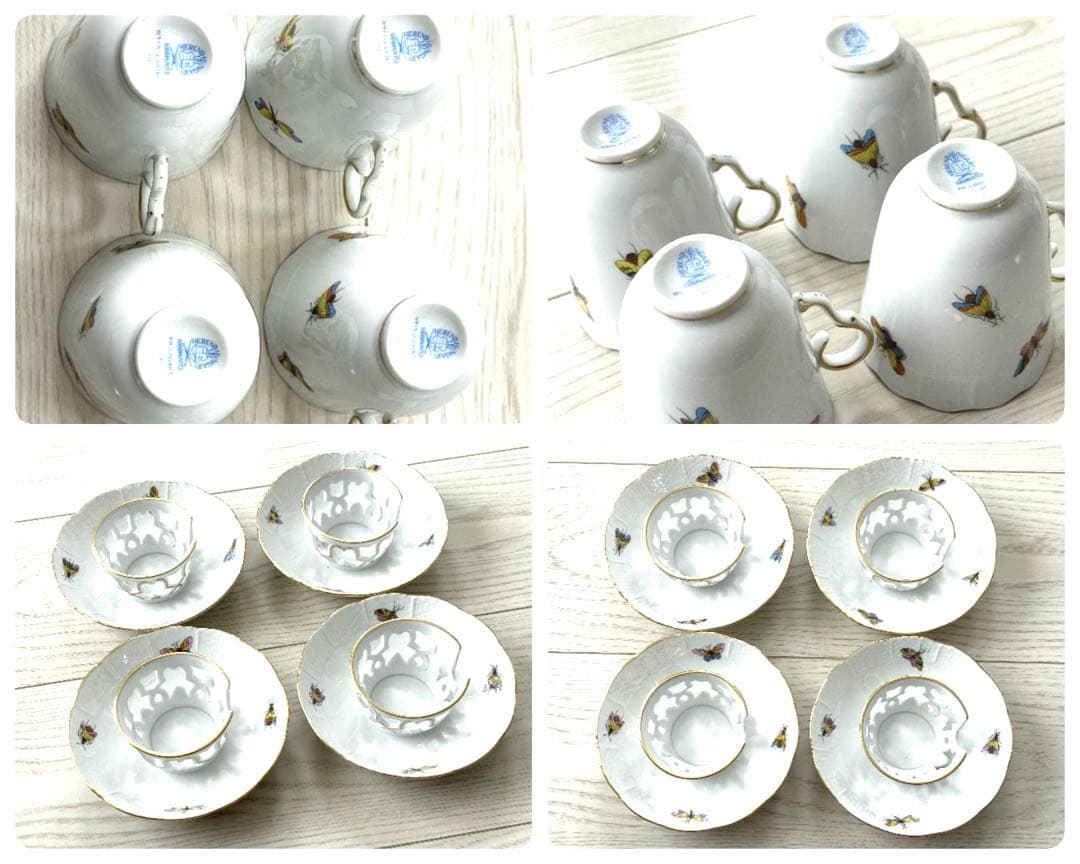 ヘレンド　HEREND ロスチャイルドバード　チョコレート　C&S 12客セット