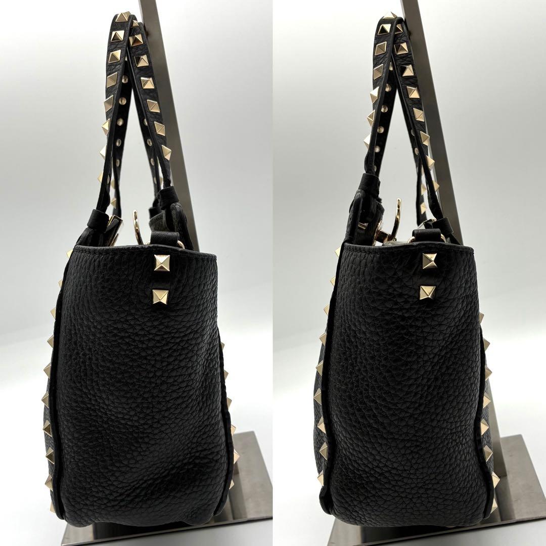 専用 極美品✨ ヴァレンティノ ロックスタッズ グレインカーフスキン バッグ ミ