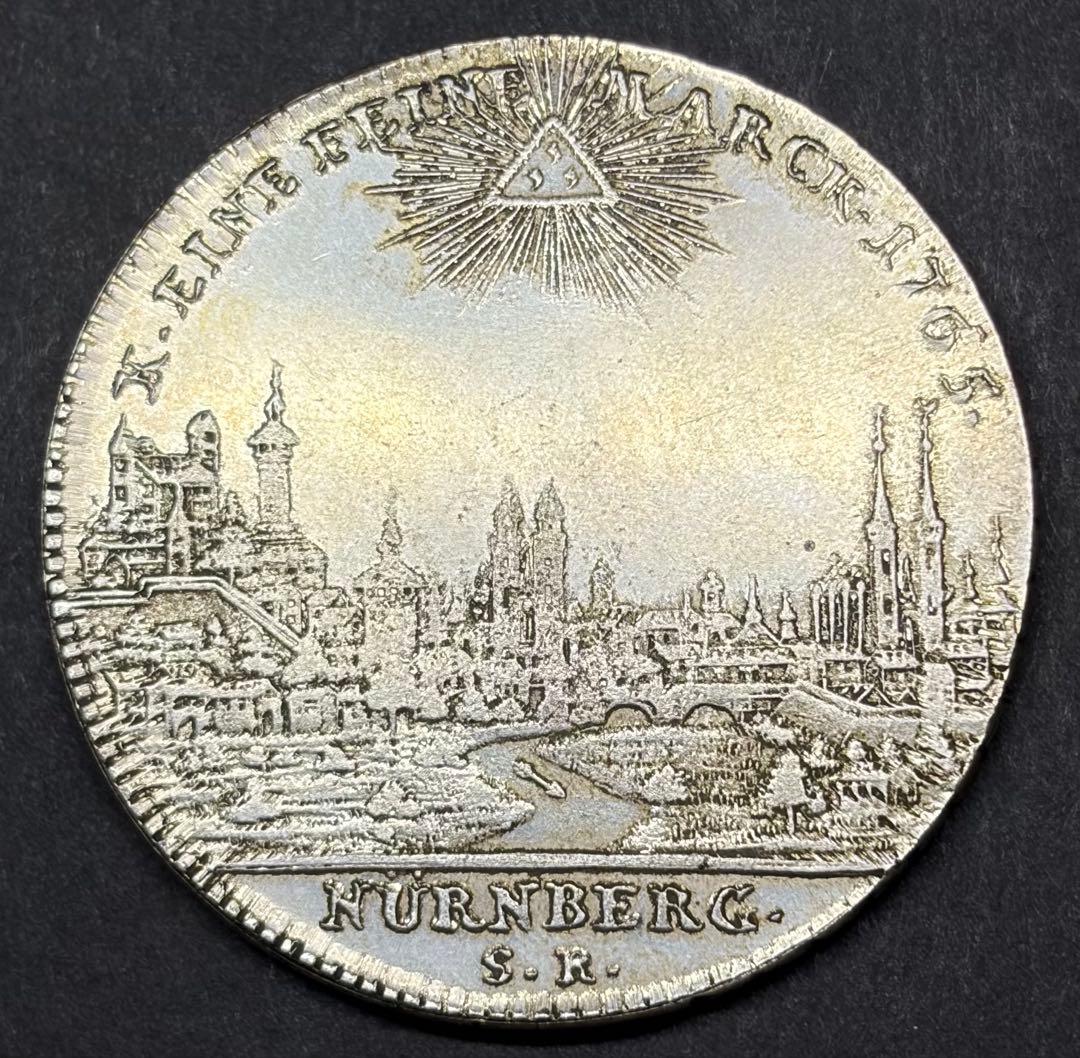 1765年 ニュルンベルク 銀貨 ターラー 都市景観