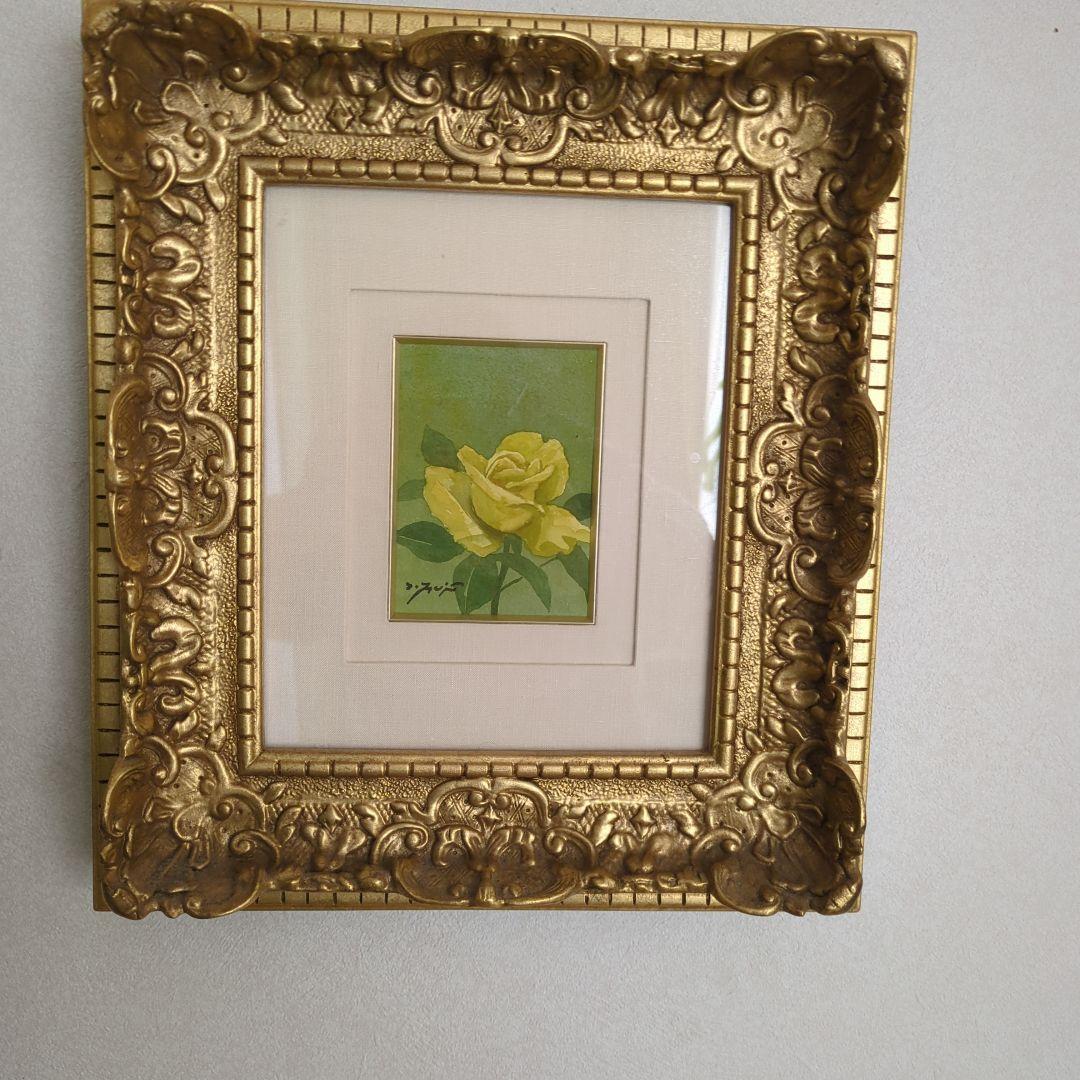 humiさん専用　日本画家　藤井勉　　黄バラ