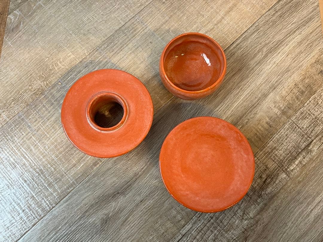 茶道具 今日庵認定 三具足 天目茶碗 天目台 高杯 利休居士御画像掛軸 共箱