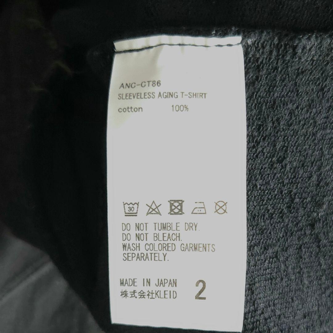 トップス ANCELLM 24SS SLEEVELESS AGING T-SHIRT