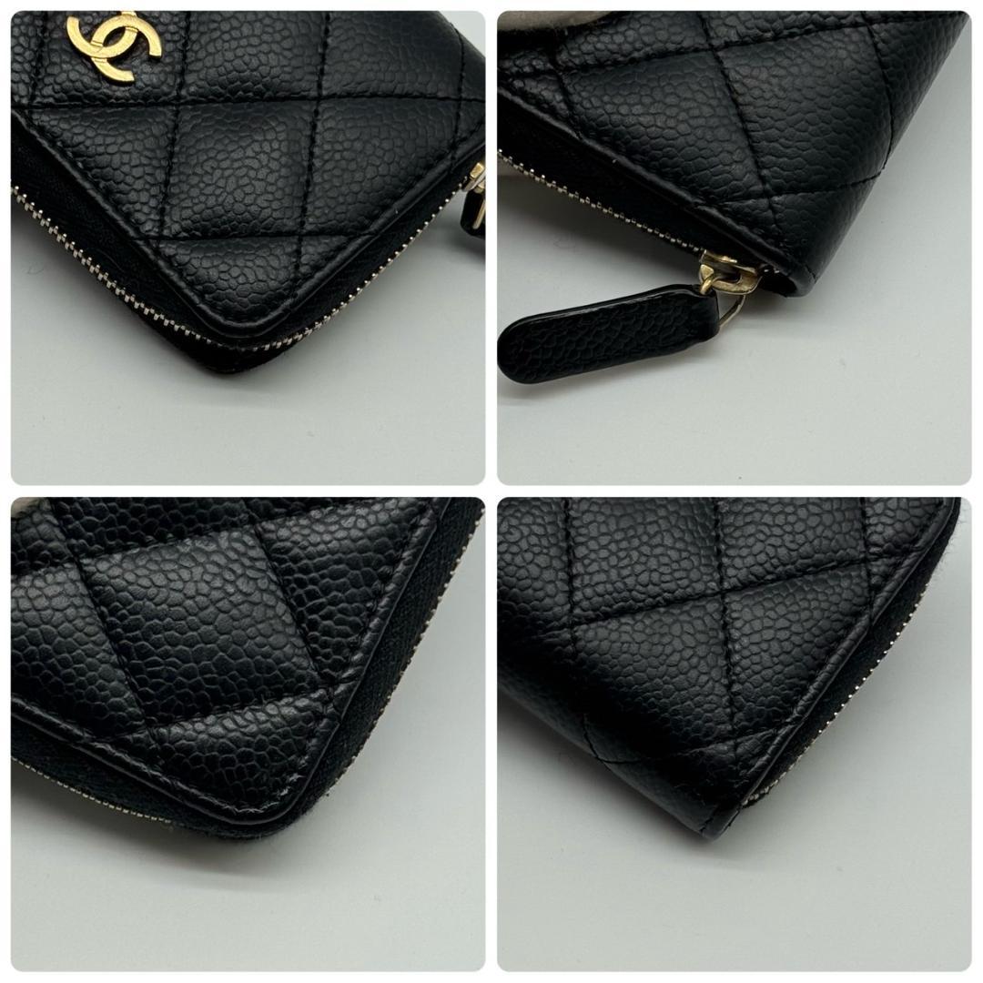 【箱付き・極美品】シャネル キャビアスキン カード　ケース　小銭入れ