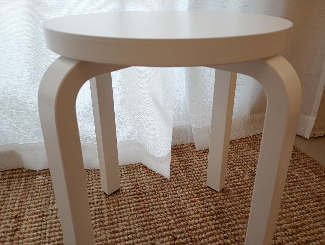 【美品】artek Stool E60 4本脚 オールホワイトラッカー