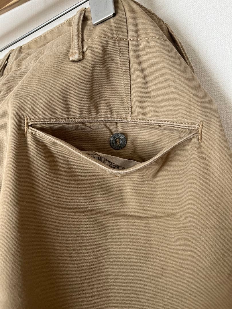 RRL ビームスプラス別注 VH-63 w29ベージュ チノパン ボタンフライ