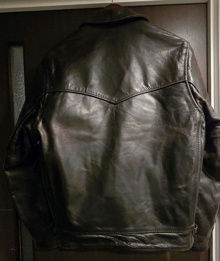 AERO LEATHER HIGHWAYMAN 馬革 茶芯 90s前期