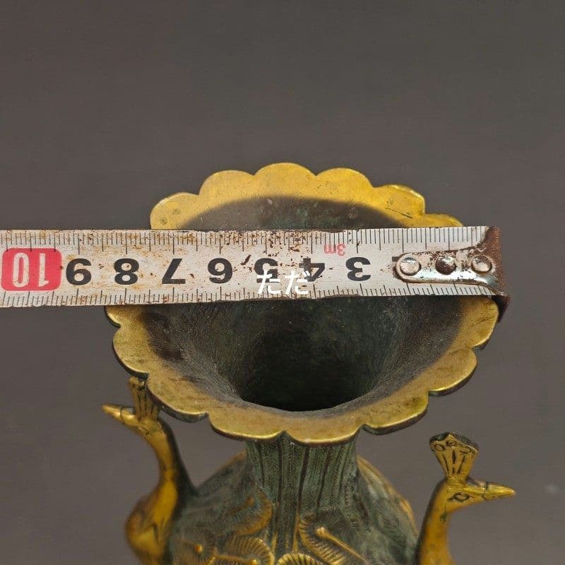 銅器 孔雀尊 リビング 玄関 博古架 装飾品 現代工芸品 置物