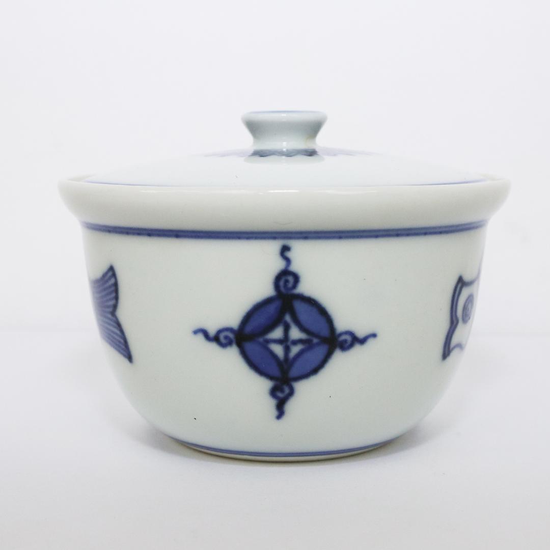 平安 北峰 宝瓶 染付 煎茶 急須 鯉 陰陽 太極