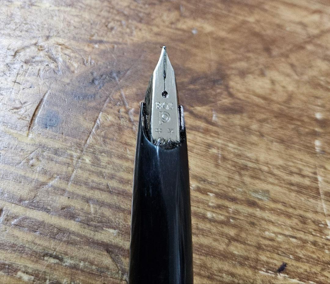 プラチナ 万年筆 ペン先18KWG 唐草模様 ヴィンテージ ホワイトゴールド