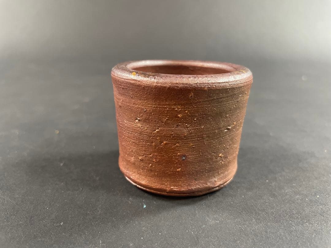 6 最終値下げ　原田陶月 備前 共箱 建水 茶器 茶道具