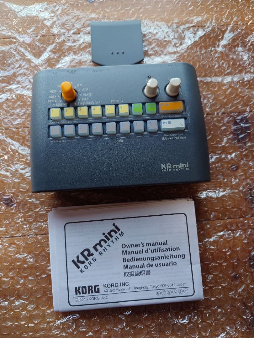 【新品】KORG KR mini リズムマシン　本体と純正アダプター