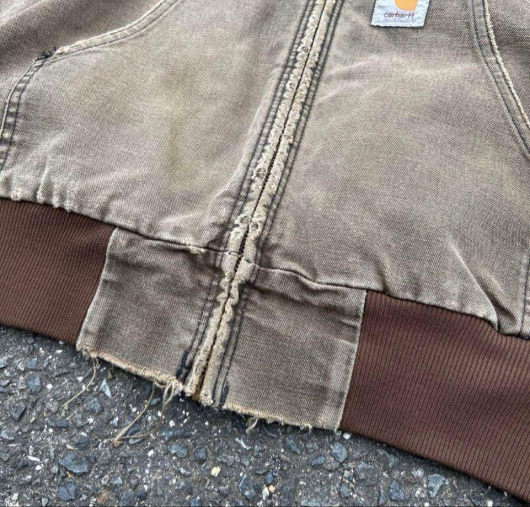 USA製　Carhartt アクティブジャケット ブラウン　フェード