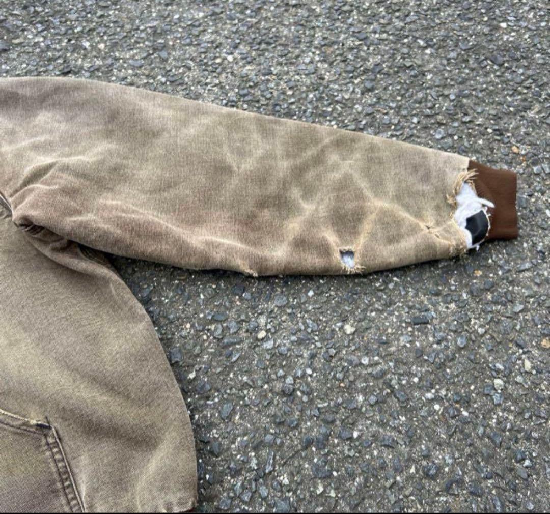 USA製　Carhartt アクティブジャケット ブラウン　フェード