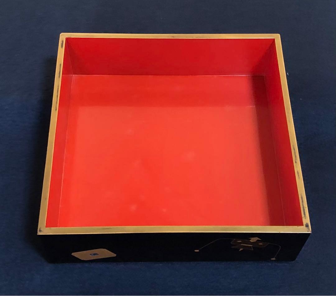 《R》玩具蒔絵 五段重 替蓋 重台付 在銘 木箱 時代 251204お3